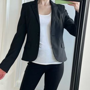 Express black pinstripe blazer size 2 MADE IN TURKEY office friendly